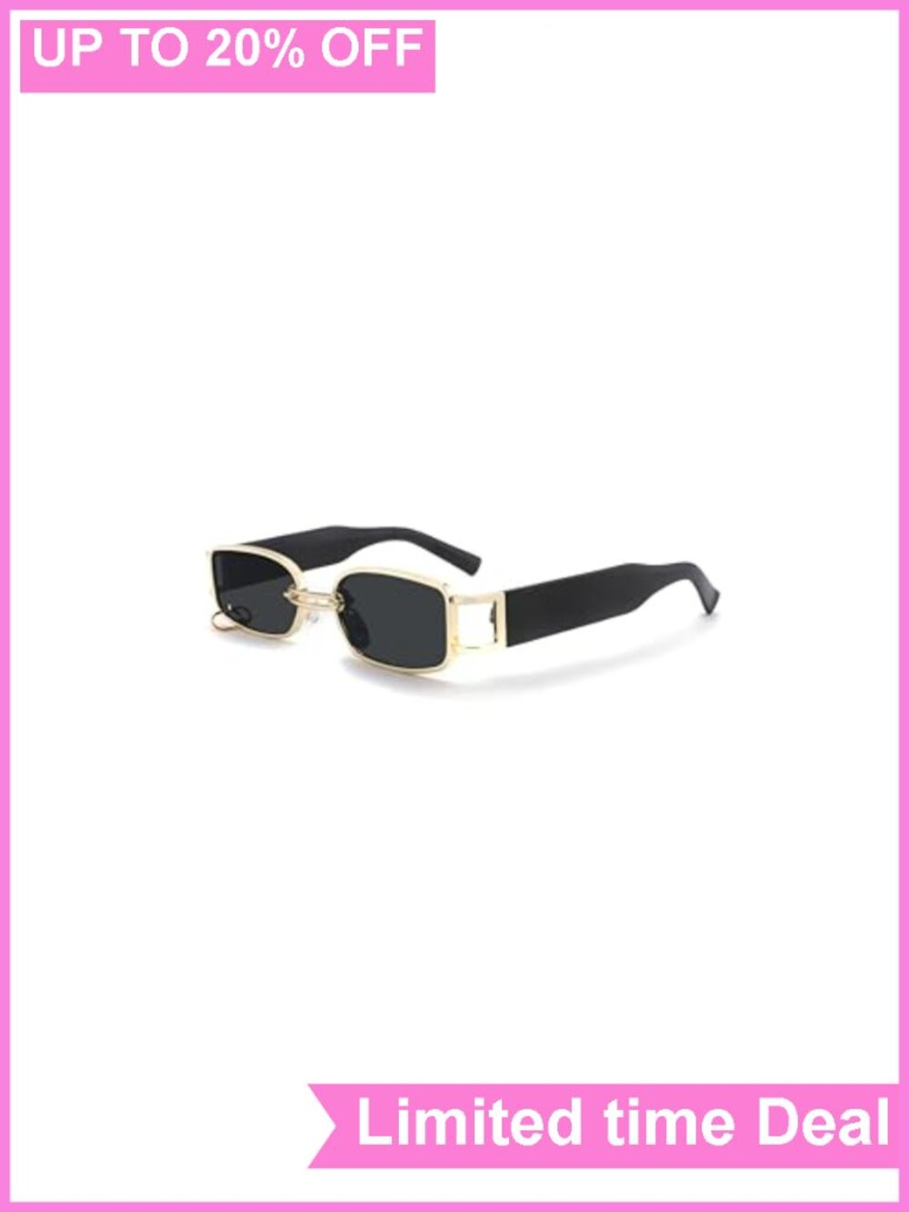Square Metal Frame Sunglasses Full Rim UV Protection Eyewear